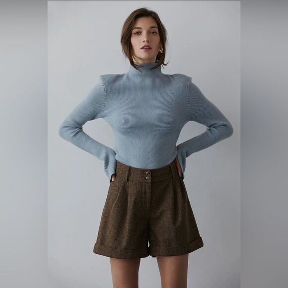 058. ELLIE MINI HOUNDSTOOTH SHORTS - Picture 6 of 8